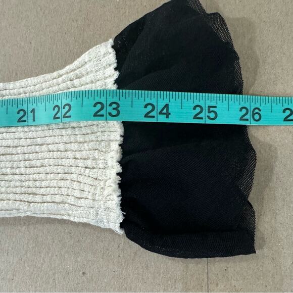 Vintage Y2K Practical Magic Black Lace Cream Whimsigoth Grunge LONG SLEEve - Picture 11 of 16